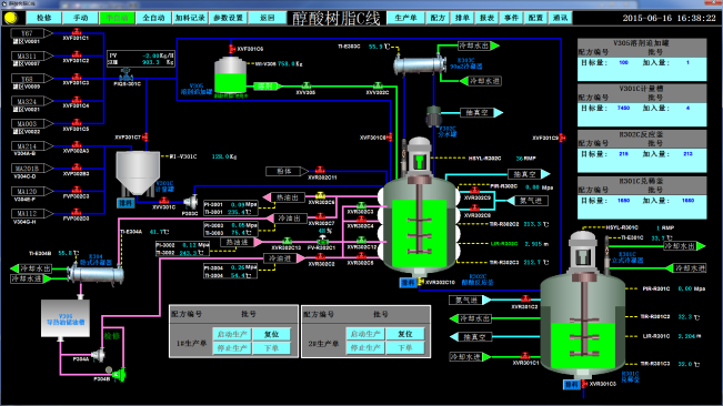 說(shuō)明: 配方管理界面